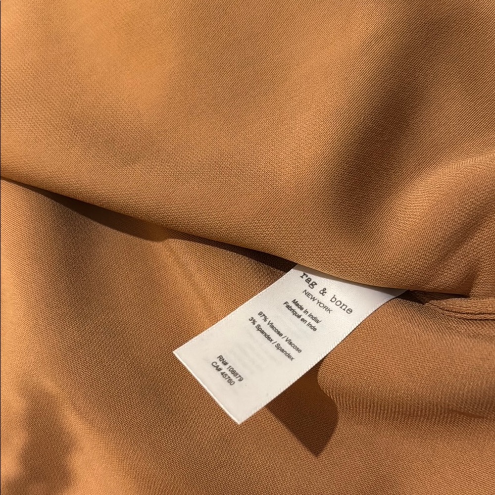 Rag & Bone Camel Shirt with White Button - Picture 4 of 7